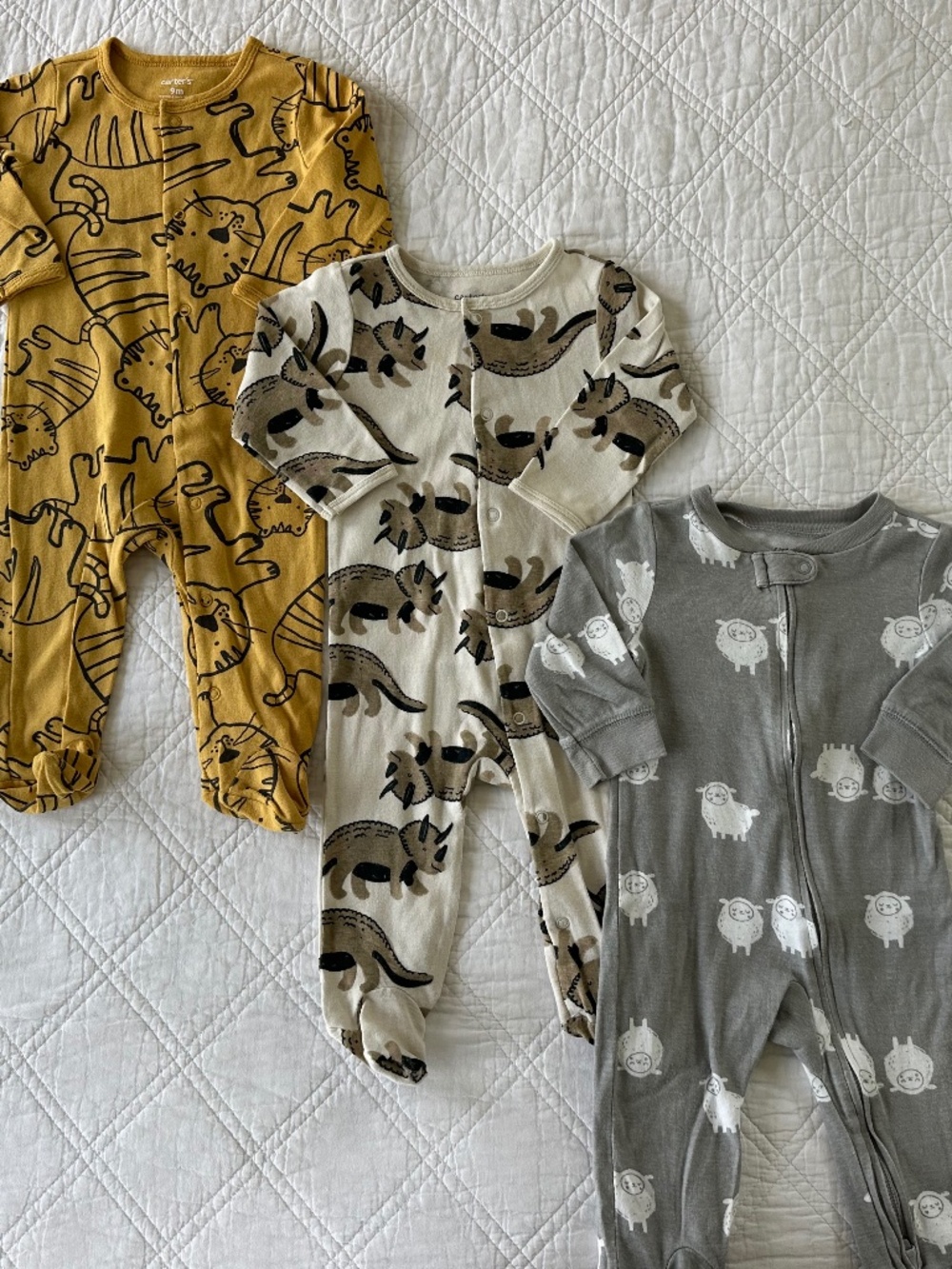 Set of 3 Carter’s Footies 9 months
